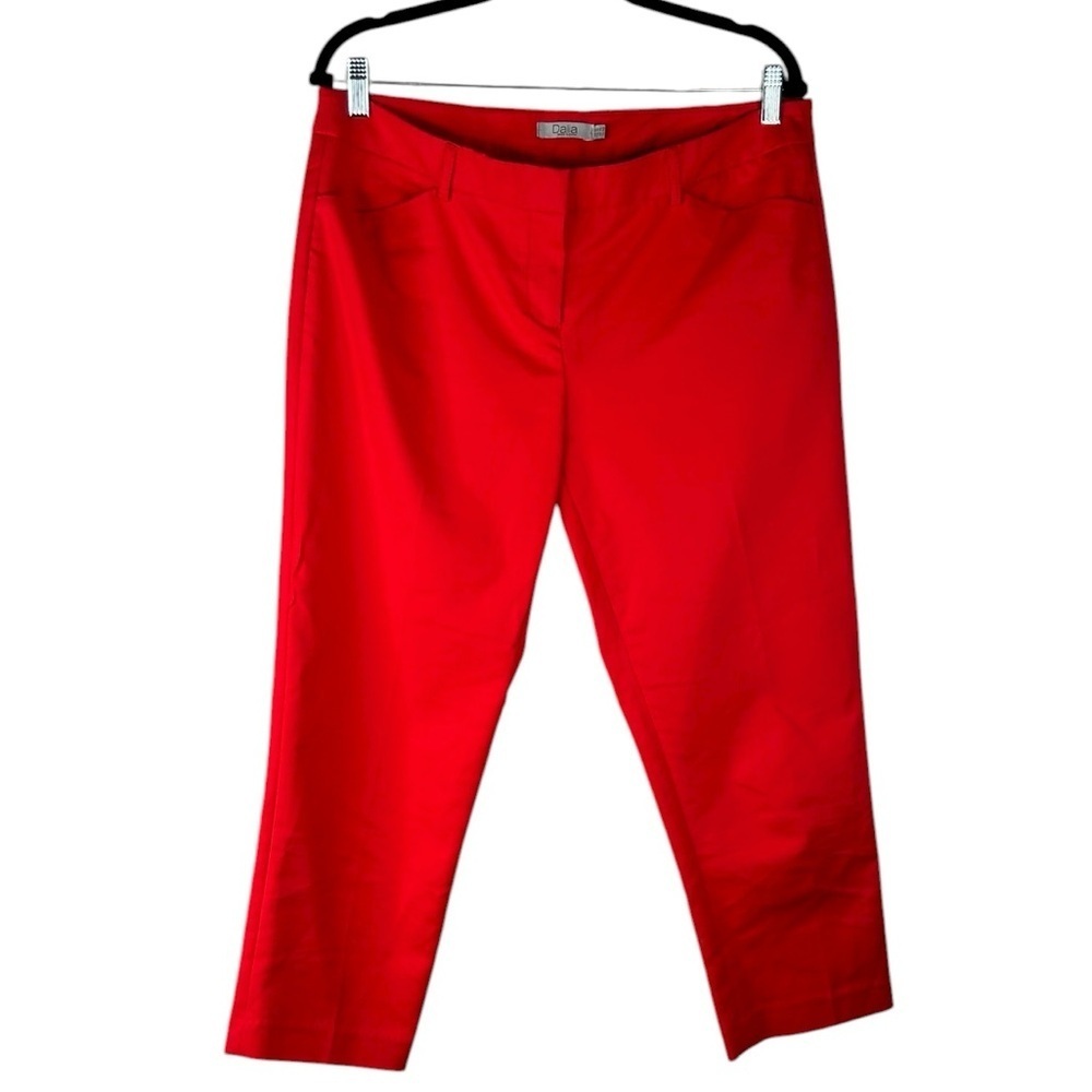 Dalia Orange Red Classic Business Career Summer Chino Cropped Pants Size 10‎